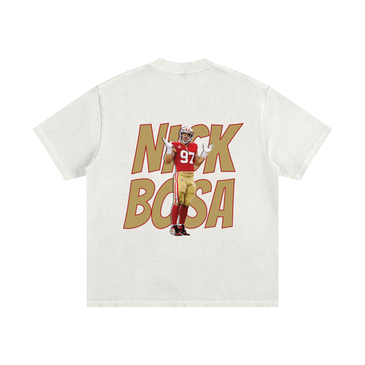 BIG BOSA Heavyweight Vintage Washed Frayed T-Shirt