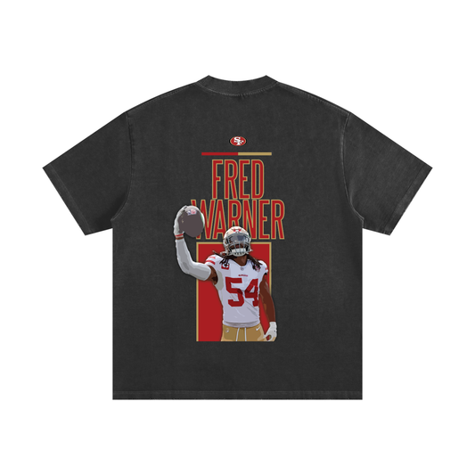 BIG 54 Heavyweight Vintage Washed Frayed T-Shirt