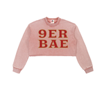 9ER BAE Snow Washed Raw Edge Cropped Sweatshirt