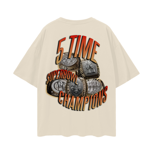 GOLD GLOW Oversize Deep Drop Shoulder Tee - 190 GSM