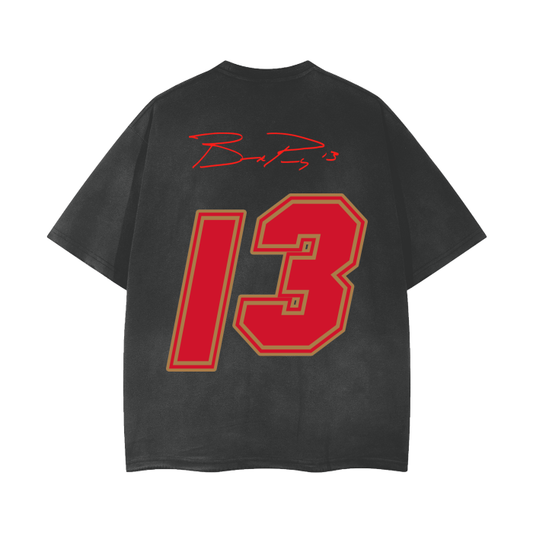 CANT STOP THE BROCK Vintage Wash Frayed T-Shirt - 260 GSM