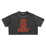 9ER GIRL GANG Snow Washed Crop Top
