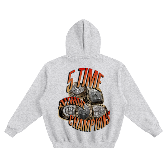 5 TIME CHAMPS Fleeced Boxy Hoodie