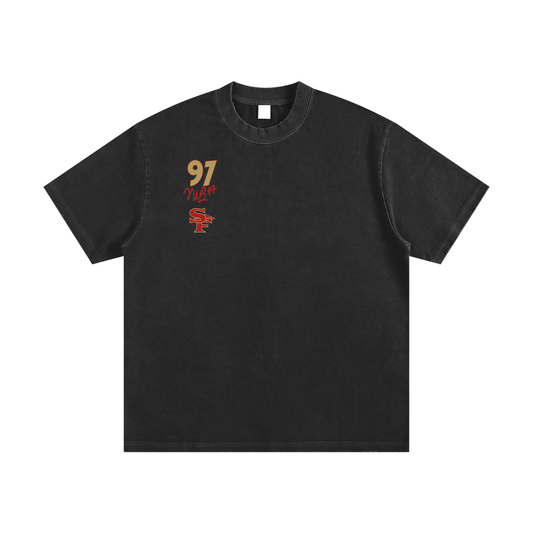 BIG BOSA Heavyweight Vintage Washed Frayed T-Shirt