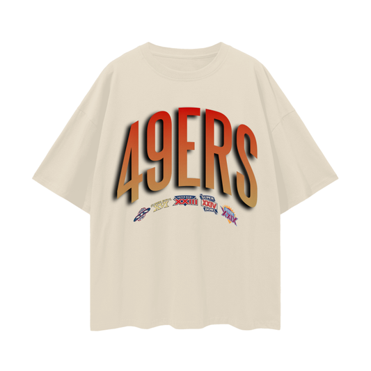 GOLD GLOW Oversize Deep Drop Shoulder Tee - 190 GSM